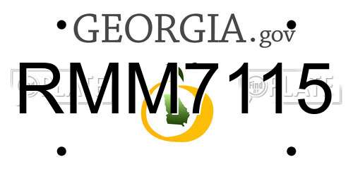 RMM7115 Georgia License Plate