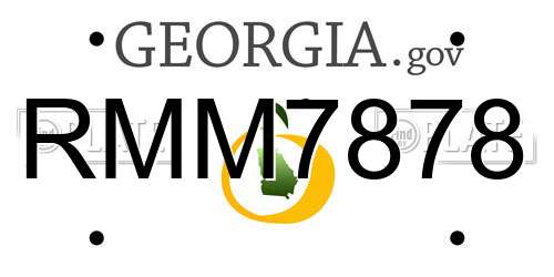 RMM7878 Georgia License Plate