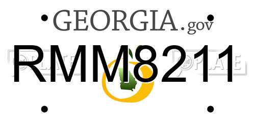 RMM8211 Georgia License Plate