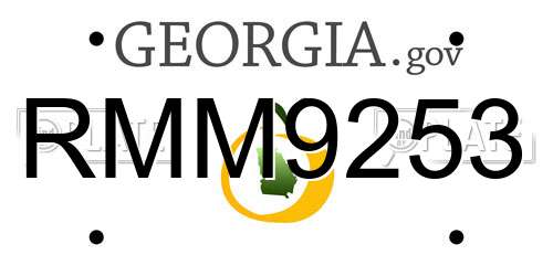 RMM9253 Georgia License Plate