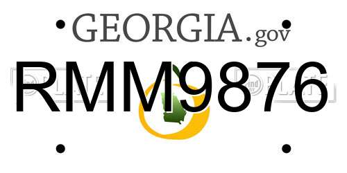 RMM9876 Georgia License Plate