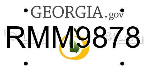 RMM9878 Georgia License Plate