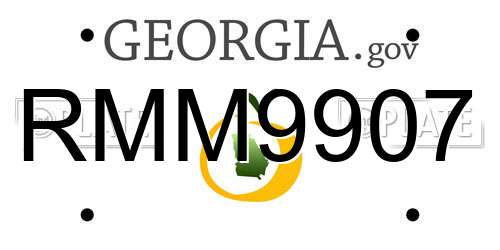 RMM9907 Georgia License Plate