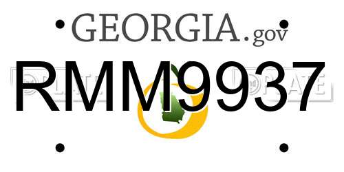 RMM9937 Georgia License Plate