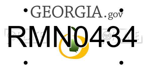 RMN0434 Georgia License Plate