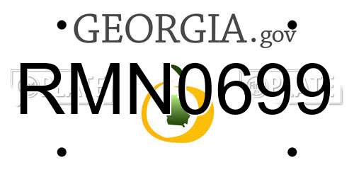RMN0699 Georgia License Plate