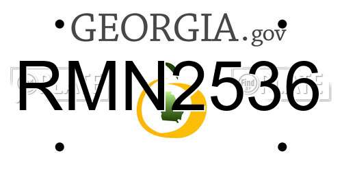 RMN2536 Georgia License Plate
