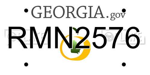 RMN2576 Georgia License Plate