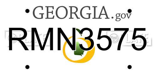 RMN3575 Georgia License Plate