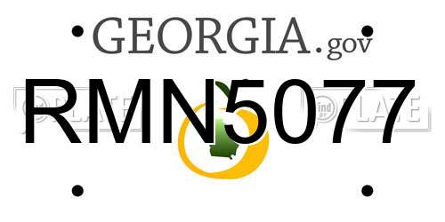RMN5077 Georgia License Plate