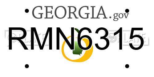 RMN6315 Georgia License Plate