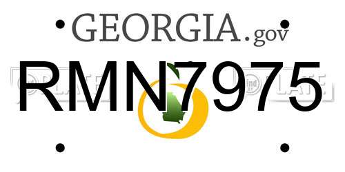 RMN7975 Georgia License Plate
