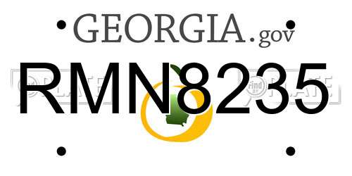 RMN8235 Georgia License Plate