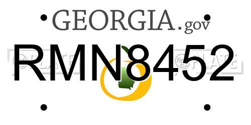 RMN8452 Georgia License Plate