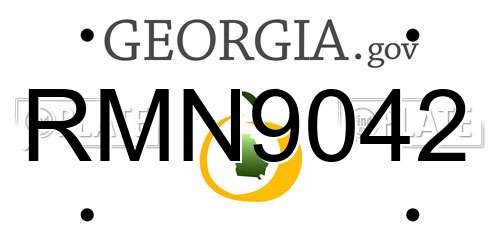 RMN9042 Georgia License Plate