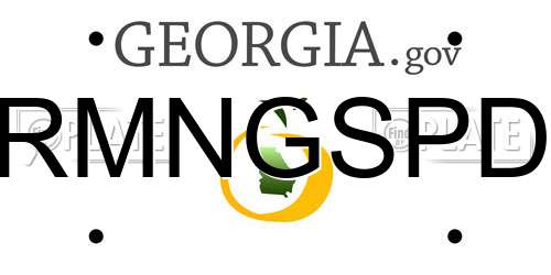 RMNGSPD Georgia License Plate