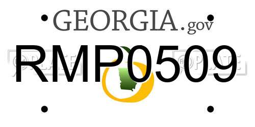 RMP0509 Georgia License Plate