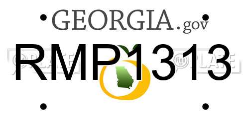 RMP1313 Georgia License Plate