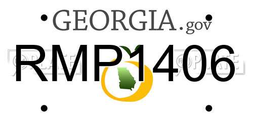 RMP1406 Georgia License Plate