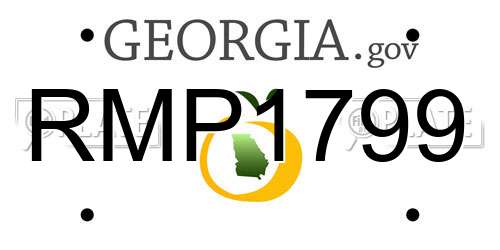 RMP1799 Georgia License Plate