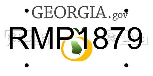 RMP1879 Georgia License Plate