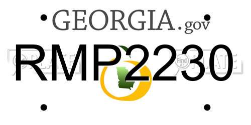 RMP2230 Georgia License Plate