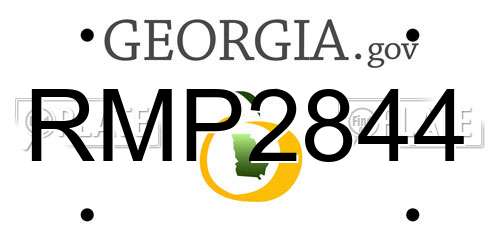 RMP2844 Georgia License Plate