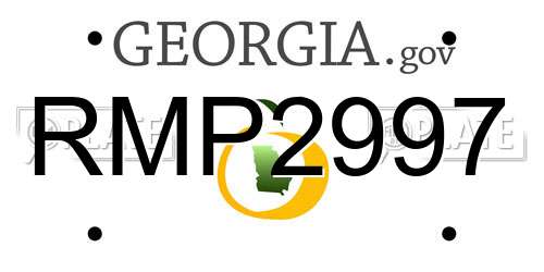 RMP2997 Georgia License Plate