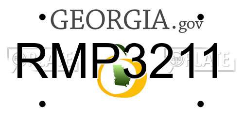RMP3211 Georgia License Plate