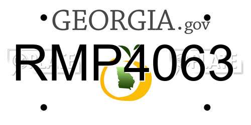 RMP4063 Georgia License Plate