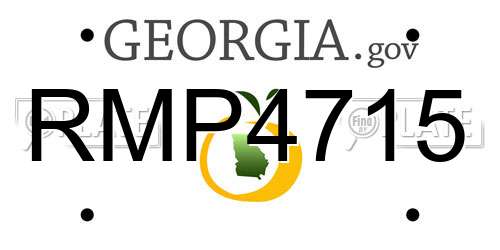 RMP4715 Georgia License Plate