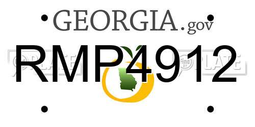 RMP4912 Georgia License Plate