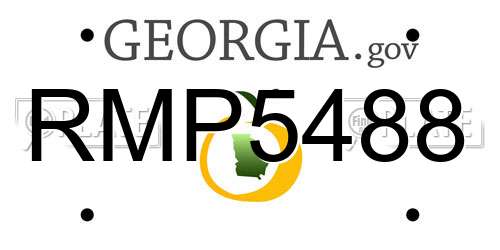RMP5488 Georgia License Plate