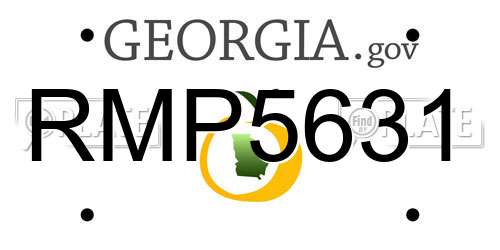 RMP5631 Georgia License Plate