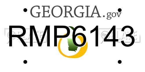RMP6143 Georgia License Plate