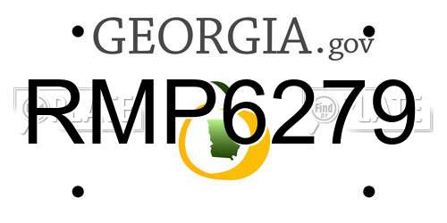 RMP6279 Georgia License Plate