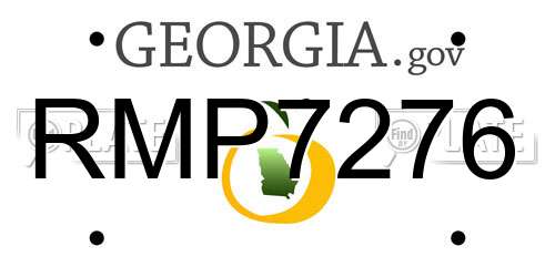 RMP7276 Georgia License Plate