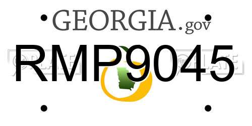 RMP9045 Georgia License Plate