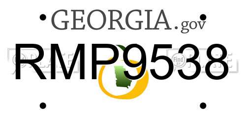 RMP9538 Georgia License Plate