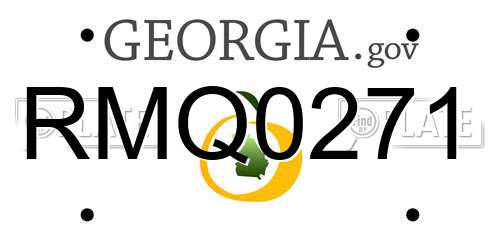 RMQ0271 Georgia License Plate