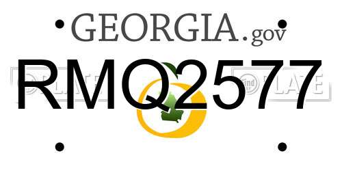 RMQ2577 Georgia License Plate