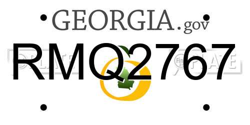 RMQ2767 Georgia License Plate