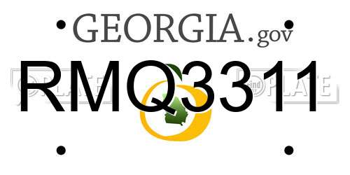 RMQ3311 Georgia License Plate