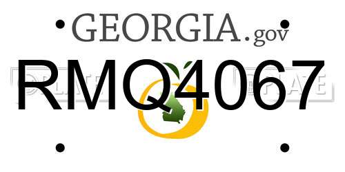 RMQ4067 Georgia License Plate