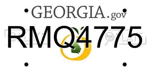 RMQ4775 Georgia License Plate