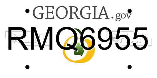 RMQ6955 Georgia License Plate