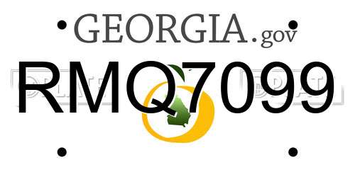 RMQ7099 Georgia License Plate