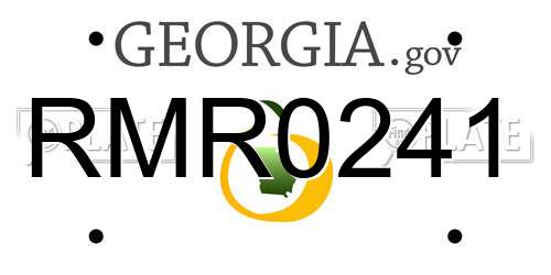 RMR0241 Georgia License Plate