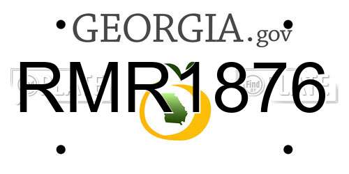 RMR1876 Georgia License Plate