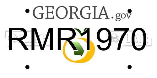 RMR1970 Georgia License Plate